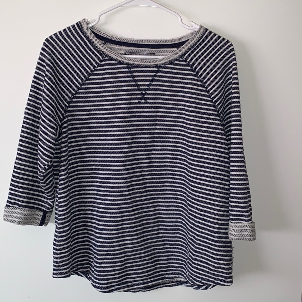 Blue and white Semi long sleeve